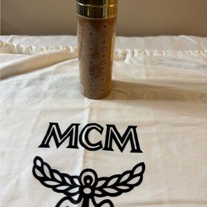 Authentic MCM Gold and Tan Designer Bottle